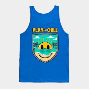 happy badge Tank Top